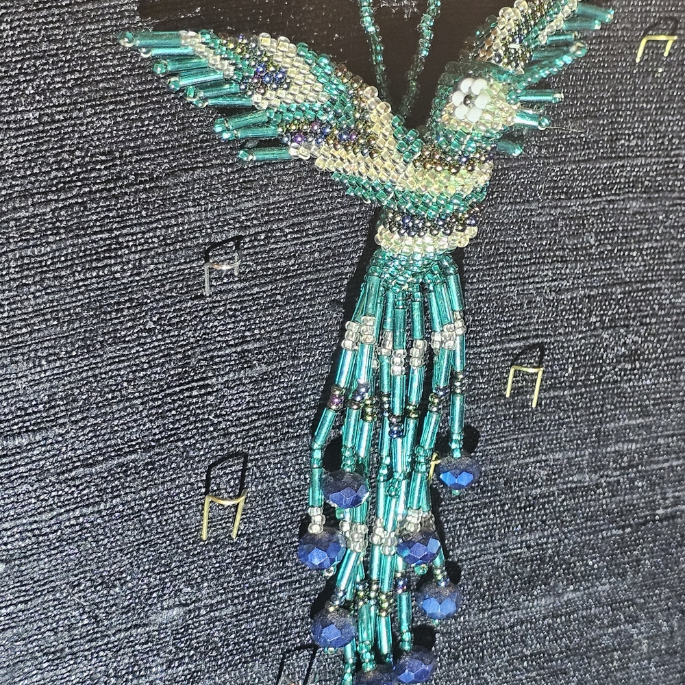 Beaded Hummingbird Brooch - Picture 9 of 10